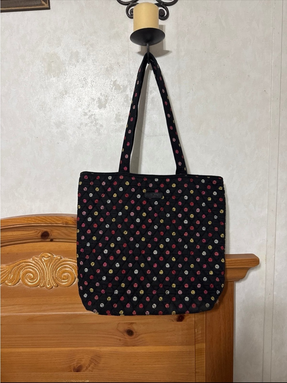 Vera Bradley Havana Dot Black Polka Dot Tote